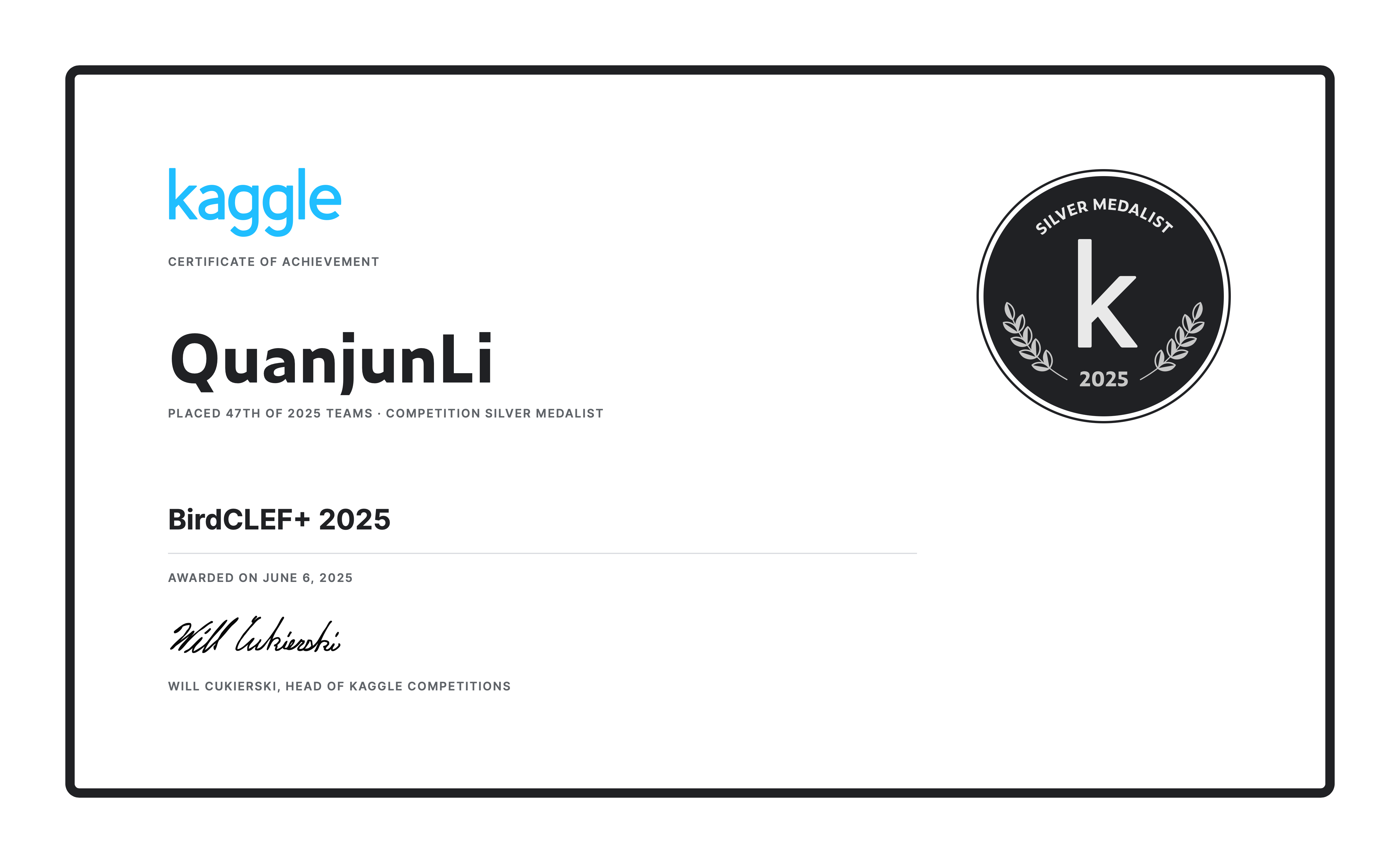 Kaggle Silver Medal
